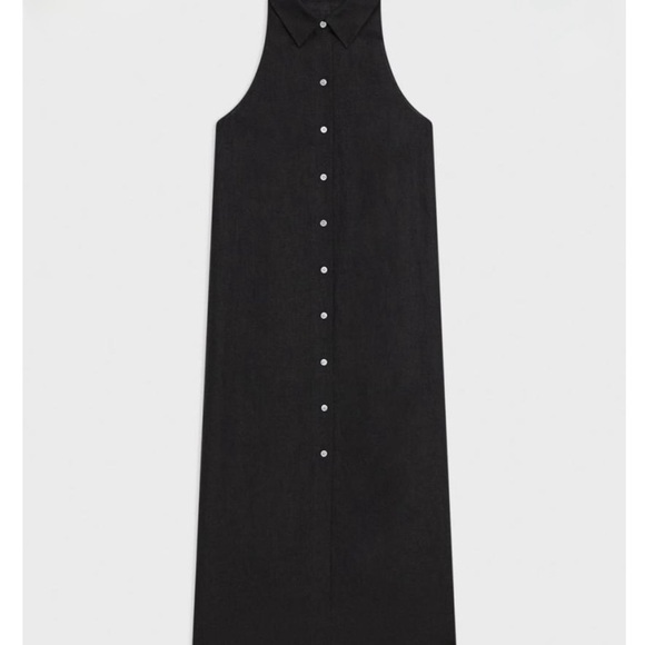 Theory Halter-Neck Hemp Shirt Dress Size Small - Picture 4 of 4